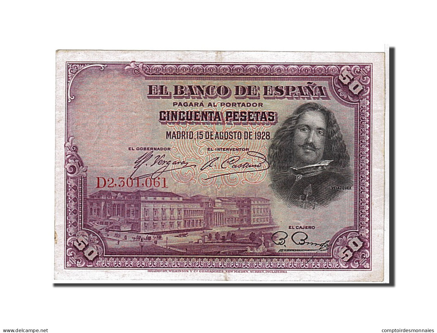 Billet, Espagne, 50 Pesetas, 1928, KM:75b, SUP - 50 Peseten