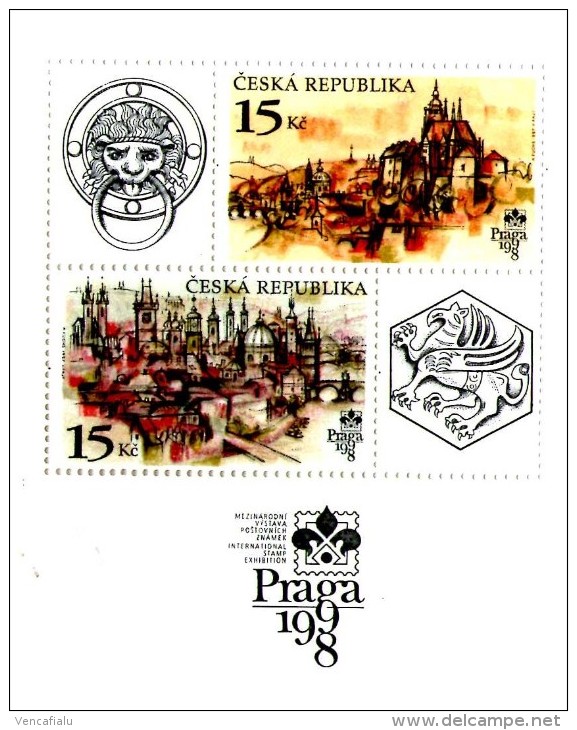 Year 1998 - Philatelic Exhibition Praga. Set Of 2 Stamps In S/S, MNH - Blocks & Sheetlets