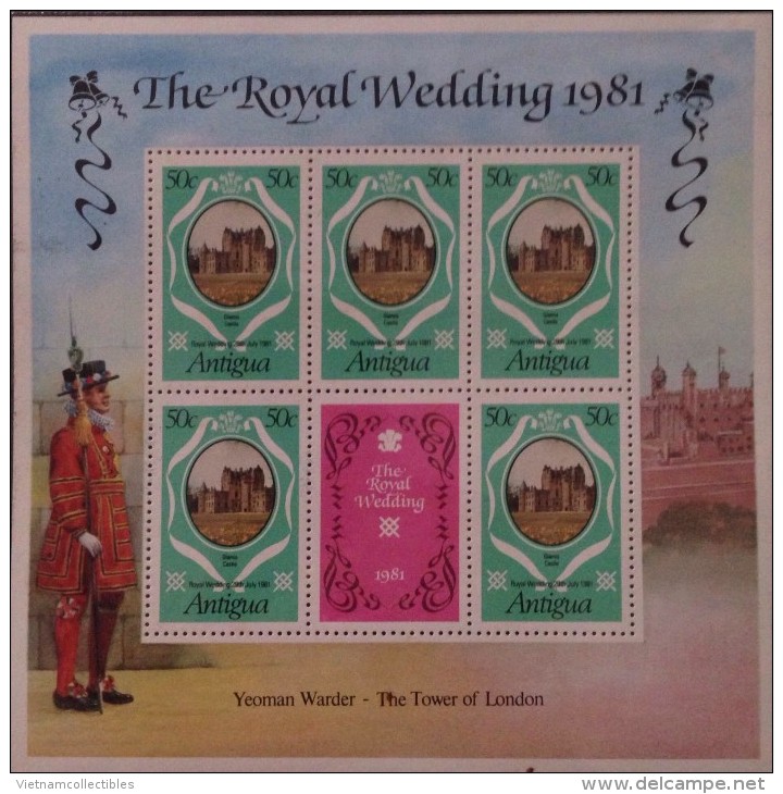 Antigua MNH Sheetlets : Anniversary Of Royal Wedding 1981 - Otros - Oceanía