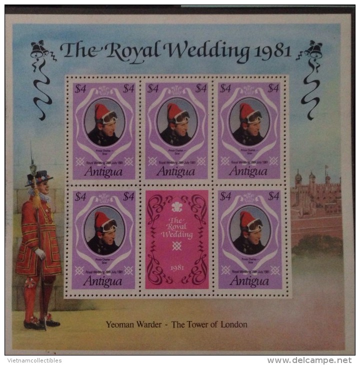 Antigua MNH Sheetlets : Anniversary Of Royal Wedding 1981 - Altri - Oceania
