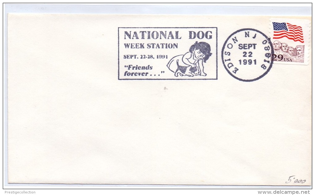 USA NATIONAL DOG WEEK STATION 1991 EDISON (g160297) - Sonstige & Ohne Zuordnung