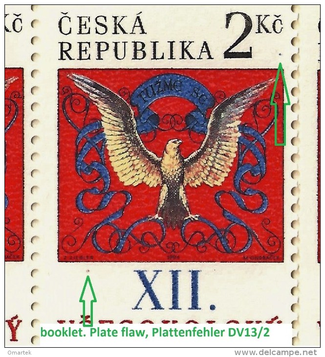 Czech Republic 1994 MNH ** Mi 47 Sc 2926 12th Sokol Congres In Prague. Plate Flaw DV13/2 Booklet. Tschechische Republik - Unused Stamps