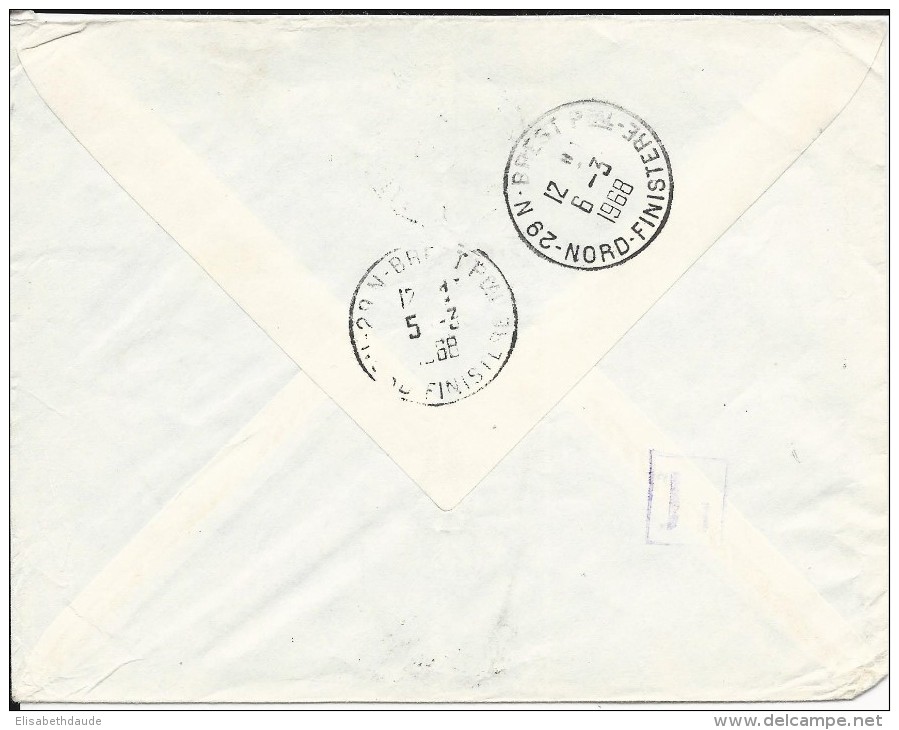 1968 - FINISTERE - ENVELOPPE De GUIPAVAS NON TIMBREE Avec TAXE REFUSEE Pour BREST - 1960-.... Brieven & Documenten