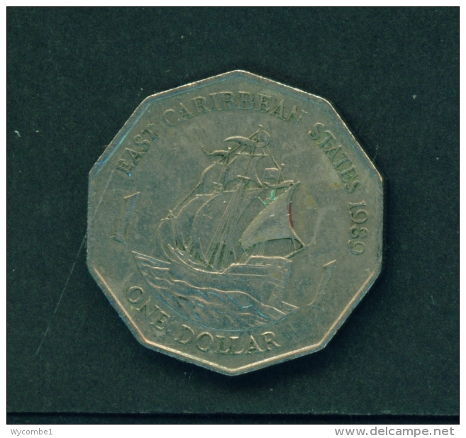 EAST CARIBBEAN STATES  -  1989  $1  Circulated Coin - East Caribbean States