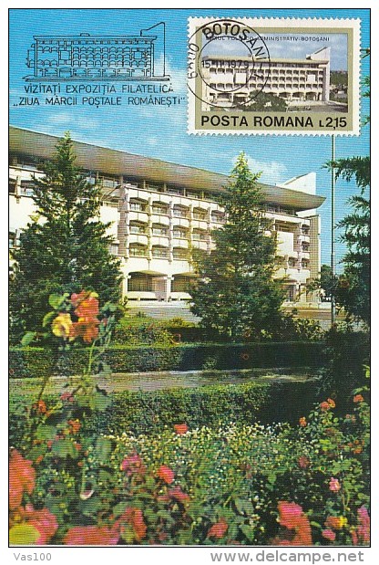 BOTOSANI- LOCAL ADMINISTRATION BUILDING, CM, MAXICARD, CARTES MAXIMUM, 1979, ROMANIA - Cartes-maximum (CM)