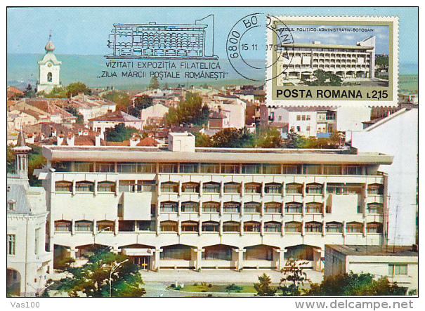 BOTOSANI- LOCAL ADMINISTRATION BUILDING, CM, MAXICARD, CARTES MAXIMUM, 1979, ROMANIA - Maximumkarten (MC)