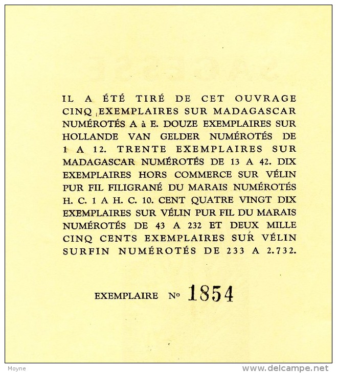 SAGESSE - Par  Paul VERLAINE - édit. Jacques Vautrain, 1946. Ed.Orig. Numérotée - French Authors