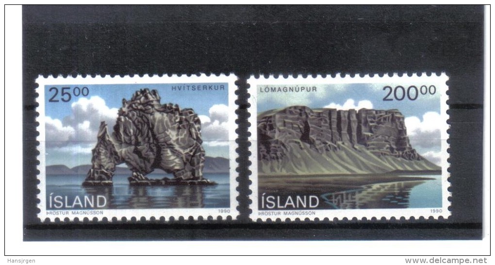 UPU1195  ISLAND  1990  Michl  731/32  Postfrisch ** ZÄHNUNG Siehe ABBILDUNG - Neufs