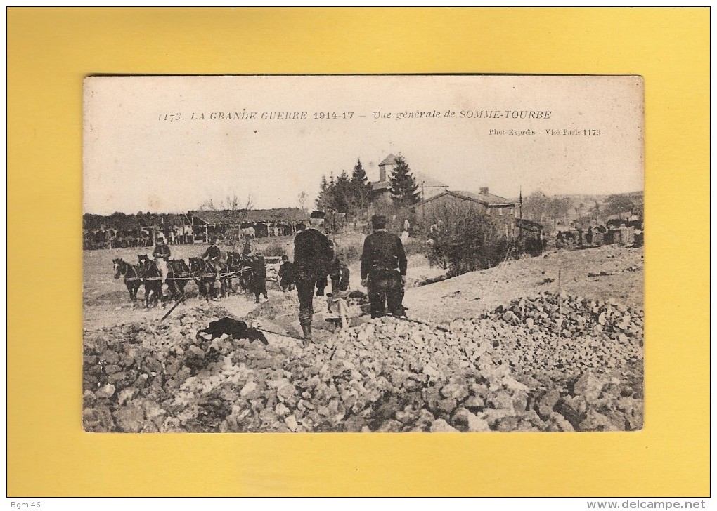 * CPA..dépt 51..SOMME -  TOURBE  :   Vue Générale  -  La Grande Guerre De 1914 - 17  : Voir Les 2 Scans - Sonstige & Ohne Zuordnung