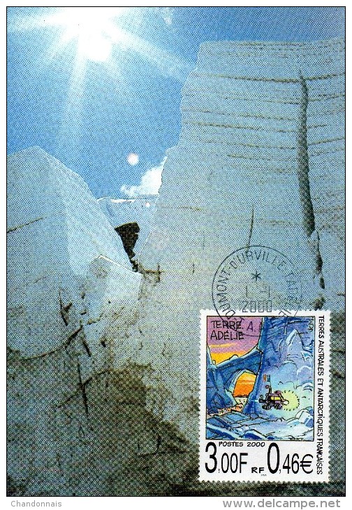 (L289) TAAF Année 2000 Troisième Millénaire, Terre Adélie Sur Carte Premier Jour N° Yv 284 - Covers & Documents