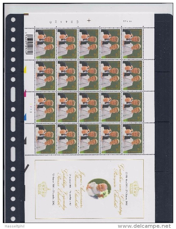 Belgie -Belgique 3099 Velletje Van 20 Postfris - Feuillet De 20 Timbres Neufs  -  Prinses Elisabeth - Non Classés