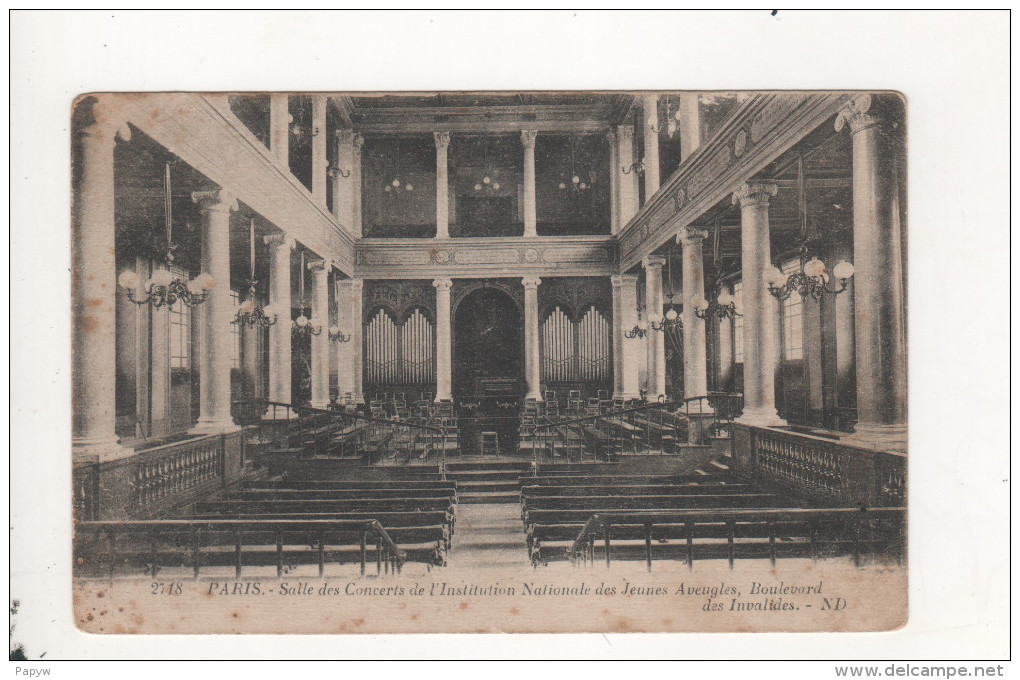 Paris Salle Des Concerts Des Jeunes Aveugles - Autres & Non Classés