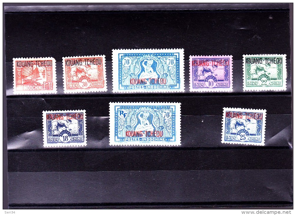 KOUANG-TCHEOU : Y&T :lot De8 Timbres * - Neufs