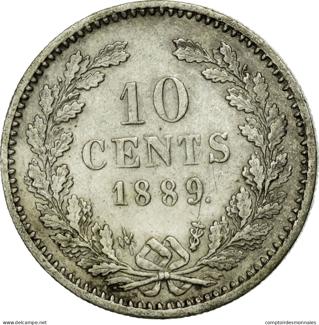 Monnaie, Pays-Bas, William III, 10 Cents, 1889, TTB+, Argent, KM:80 - 1849-1890 : Willem III