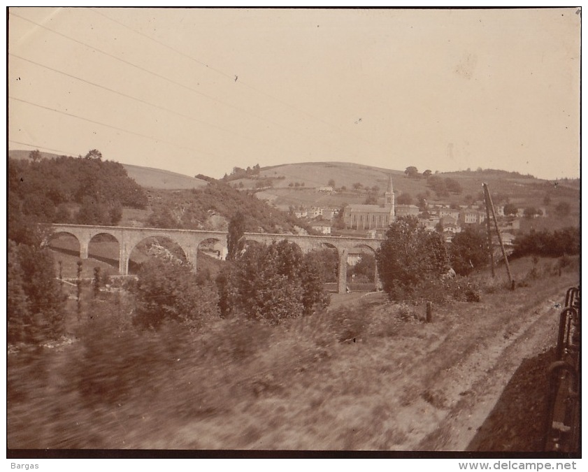 Photo Ancienne 1904 Près De La Gare De Saint Victor Thizy Du Chemin De Fer - Luoghi