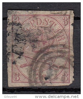 Danemark 1864  YT N°12  3s Lilas - Used Stamps