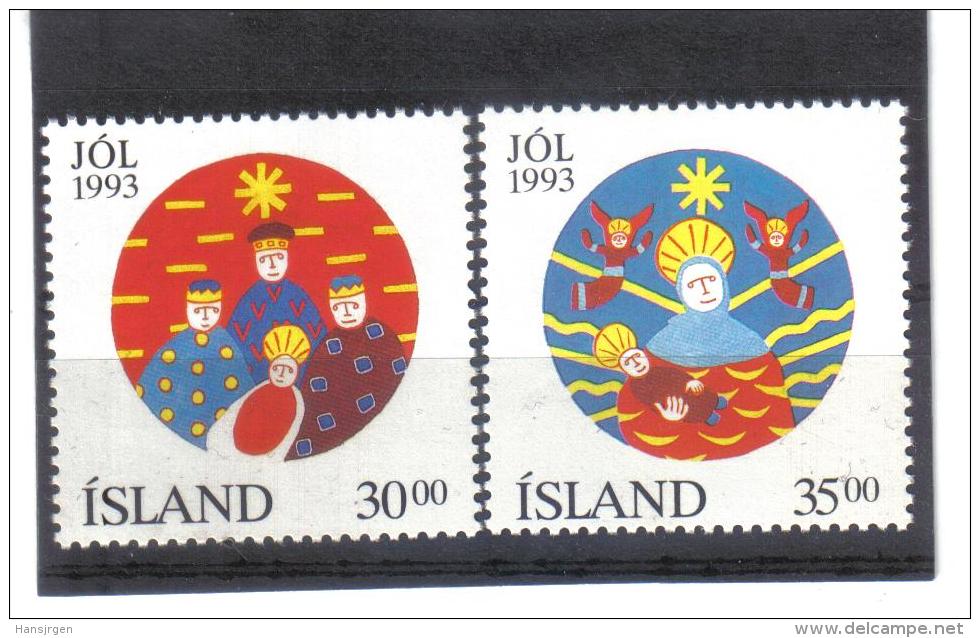 UPU1161  ISLAND  1993  Michl  795/96 ** Postfrisch  ZÄHNUNG Siehe ABBILDUNG - Neufs