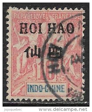 Hoi-Hao Oblitérér, Surcharger, No: 20, Y Et T, USED, SURCHARGED - Oblitérés