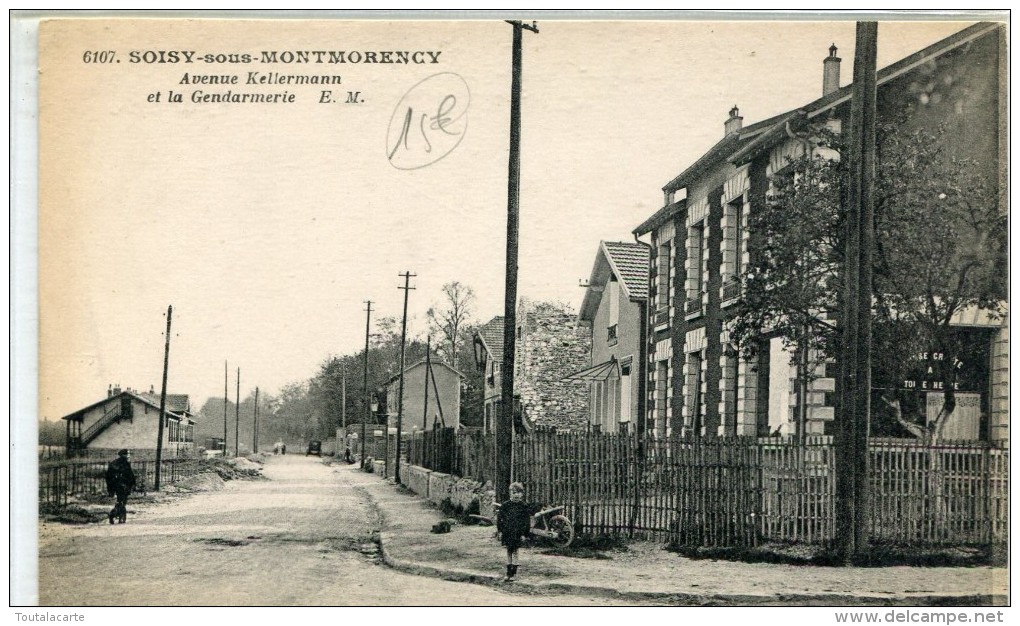 CPA 95 SOISY SOUS MONTMORENCY AVENUE KELLERMANN ET LA GENDARMERIE - Soisy-sous-Montmorency