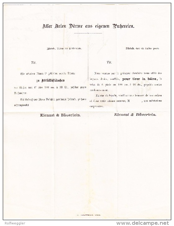 Schweiz Sitzende Helvetia 2Rp Hellrotbraun 24.5.1874 Unterstrass Auf Werbebrief Nach Solothurn - Briefe U. Dokumente