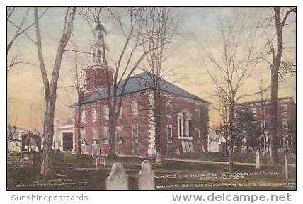 Virginia Alexandria Christ Church Handcolored Albertype - Alexandria