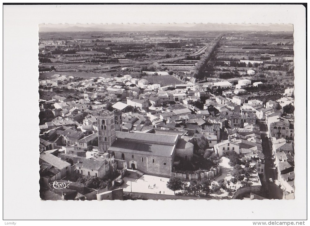 66 Elne Vue Générale Aérienne L' église - Elne