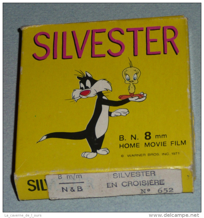 Rare Bobine Film Super 8 Mm Home Movie Film Dessins-animés "Sylvestre En Croisière" S8 Super8 Huit, Warner Bros Titi - Filme: 35mm - 16mm - 9,5+8+S8mm