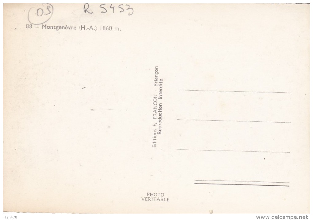 05-----MONTGENEVRE---voir 2 Scans - Autres & Non Classés