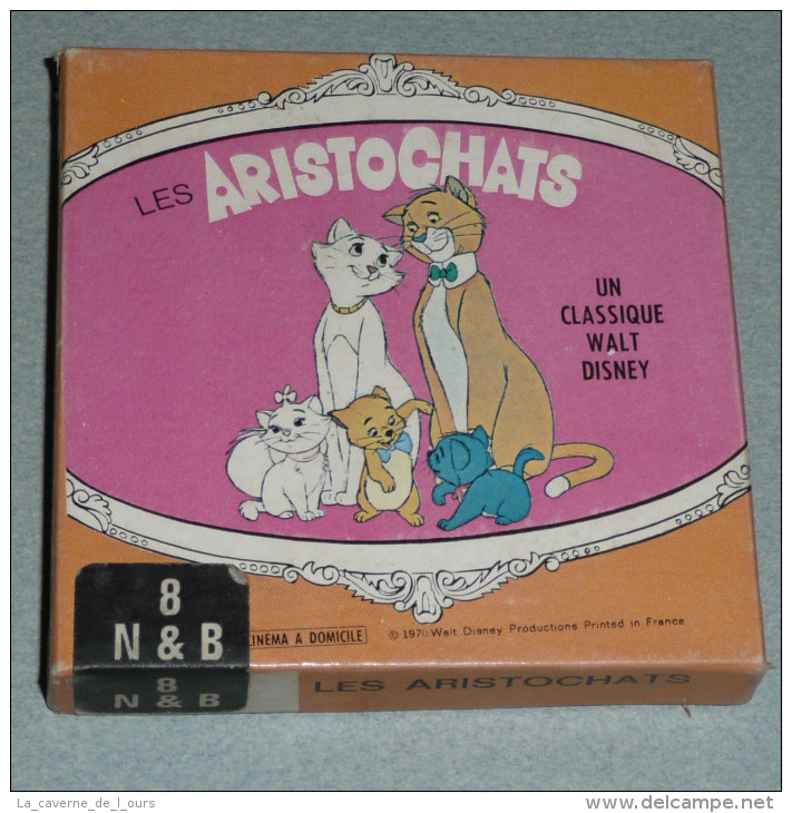 Rare Bobine Film Super 8 Mm Walt Disney Cinéma à Domicile "Les Aristochats" S8 Super8 Huit, Dessins Animés - 35mm -16mm - 9,5+8+S8mm Film Rolls