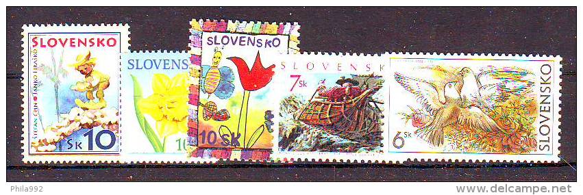 Slovakia Minilot Of 5 Stamps MNH - Nuovi