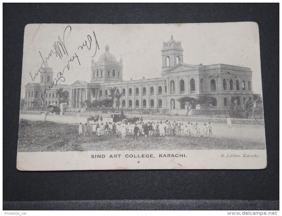INDE ANGLAISE - Carte De Karashi Pour Lyon Avec Cachet Bureau En Mer Bombay Aden - 1909 - Un Pli D'angle - P 16059 - 1902-11 King Edward VII