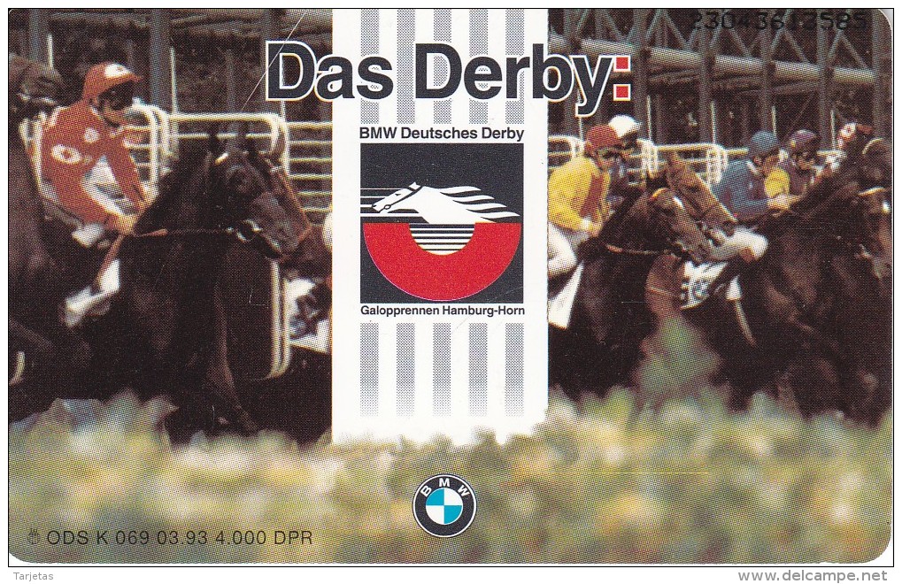 K 069 TARJETA DE ALEMANIA DE UNA CARRERA DE CABALLOS - BMW (CABALLO-HORSE) PUZZLE - K-Series: Kundenserie