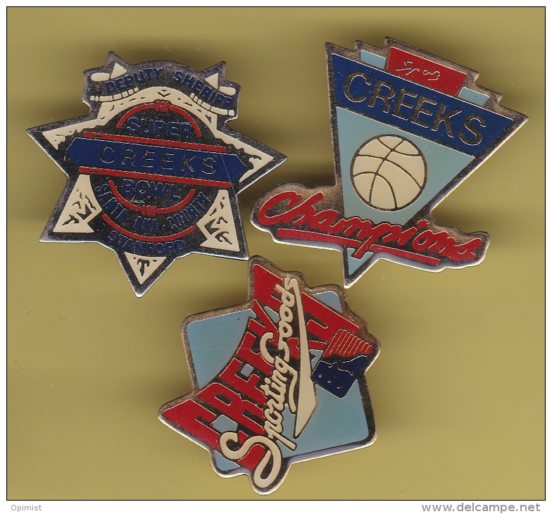 48402-  Lot De 3 Pin's.Creeks Baseball Club. - Baseball