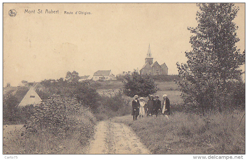 Belgique - Mont Saint Aubert - Fillettes Route D'Obigies - Cachets Saint-André Nord à Kain 1924 - RARE - Doornik