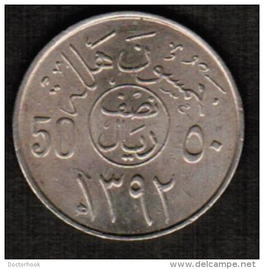 SAUDI ARABIA  50 HALALA 1972 (AH 1392) (KM # 51) - Saudi Arabia