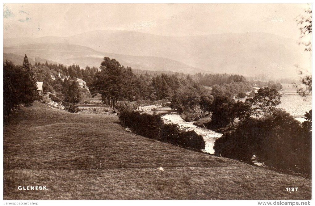 REAL PHOTOGRAPHIC POSTCARD - GLENESK - ANGUS - GRAMPIAN - SCOTLAND Postally Used 1912 - Angus