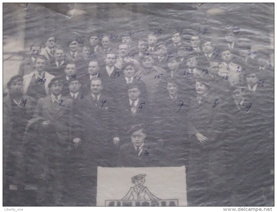 " SINJORIA " STUDENTEN VERENIGING ( Club ) Met NAMENLIJST Anno 1937 ( Achterzijde Namenlijst J. Geerts ) ! - Geïdentificeerde Personen