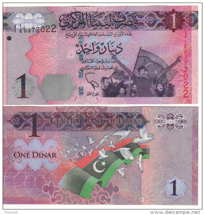 LIBYA  1 Dinar    New Issue   P76    ND  2013  UNC - Libye