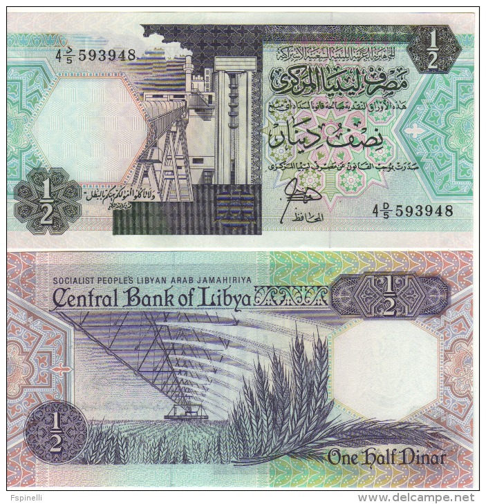 LIBYA  1/2 Dinar   P53    ND  1990    UNC - Libya