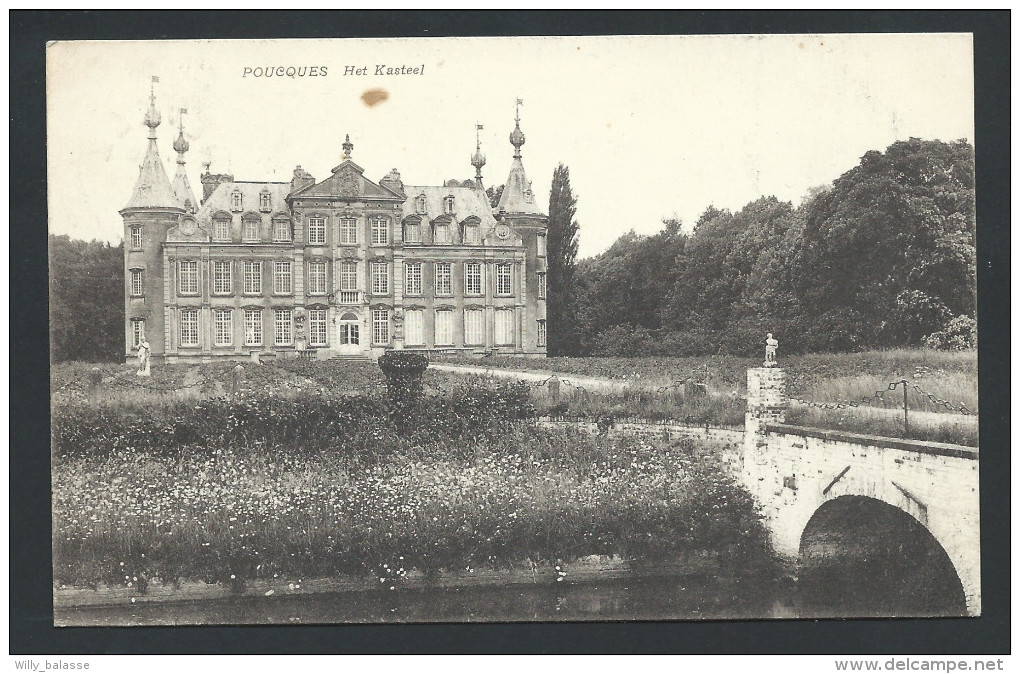 CPA - POUCQUES - Het Kasteel - Château - Cachet Nevele Sur Timbre 2 Centimes Casqué - TTB  // - Aalter