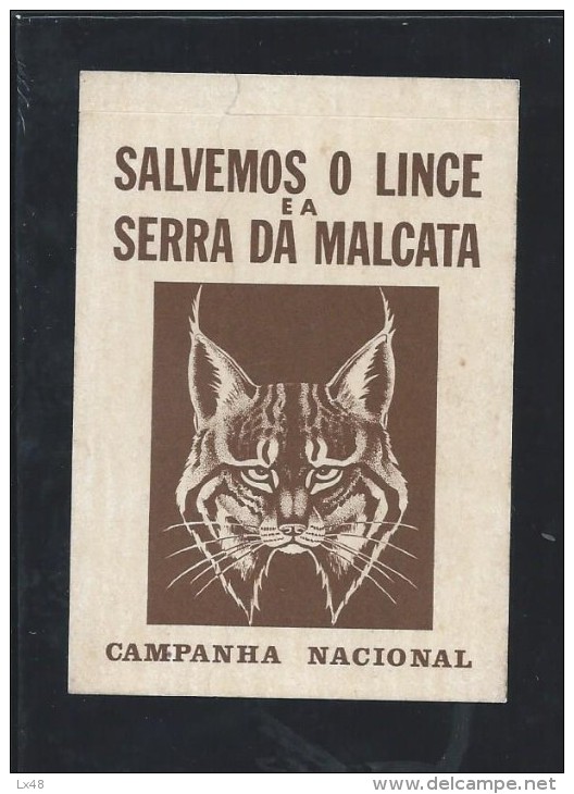 Lince.Let Us Save The Lynx Saw Malcata. Iberian Lynx. Lynx Pardinus.Sticker Of The Portuguese Campaign. - Animaux