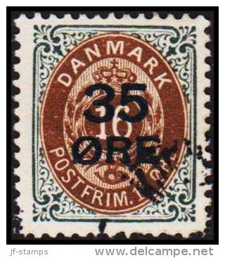 1912. Surcharge. 35 Øre On 16 Øre Brown/grey. Normal Frame (Michel: 60I) - JF192649 - Ongebruikt