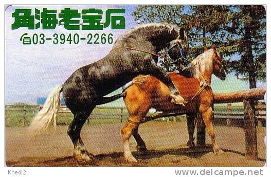 Télécarte Japon / 110-011 - ANIMAL - CHEVAL érotique Etalon Saillie - Erotic HORSE Japan Phonecard - Erotik  PFERD - 262 - Chevaux