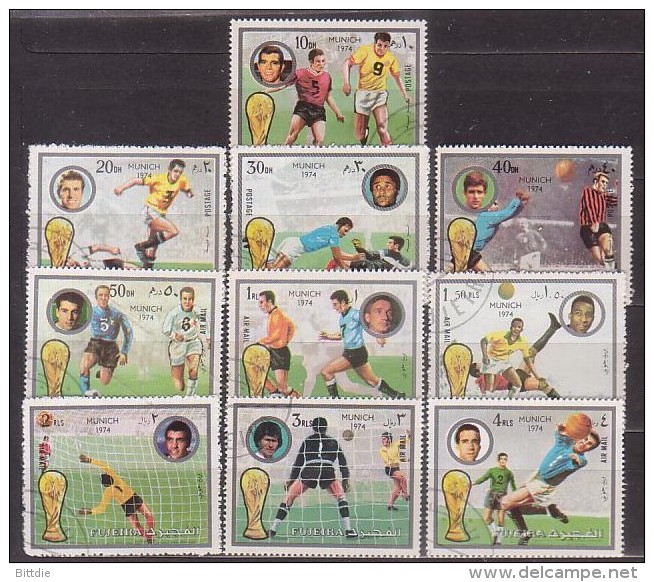 Fußball, Fujeira 1391/00 A , O  (3161) - 1974 – West Germany