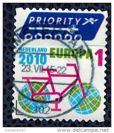 Pays Bas 2010 Oblitéré Rond Used Vélo Avec Roues En Forme De Globes - Used Stamps