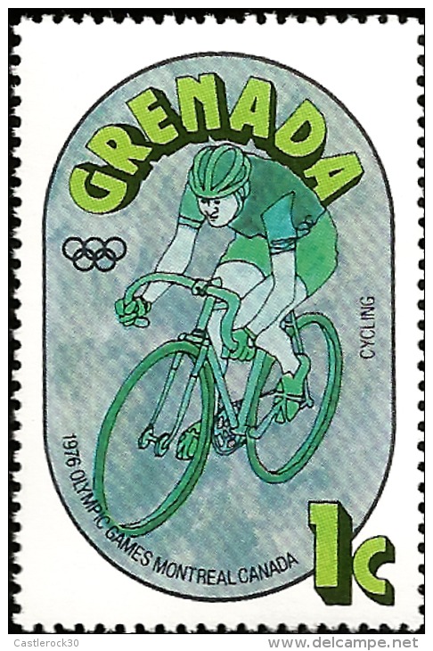 G)1976 GRENADA, CYCLING, 1976 OLYMPIC GAMES MONTREAL, CANADA, MNH - Grenada (1974-...)