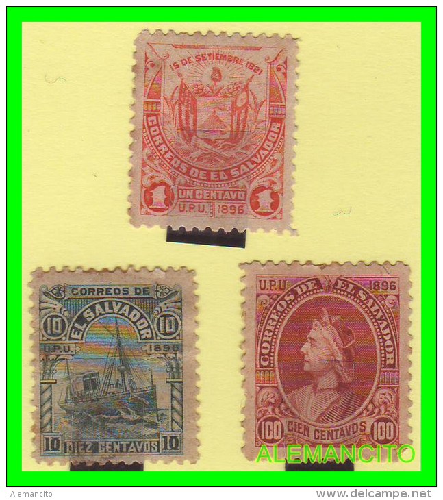 EL SALVADOR -   3  SELLOS      AÑO  - 1897 - El Salvador