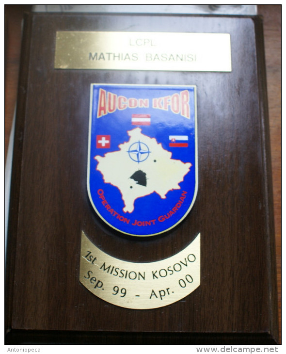 KOSSOVO 2000 - AUCON KFOR CREST ARALDICO, OPERATION JOINT GUARDIAN - Navy