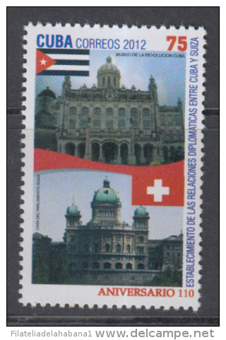 2012.23 CUBA 2012 MNH FRIENDSHIP SWITZERLAND. AMISTAD SUIZA. PRESIDENTIAL PALACE - Unused Stamps