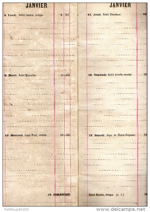AGENDA  ADMINISTRATIF Et COMMERCIAL 1877 - Blanco Agenda
